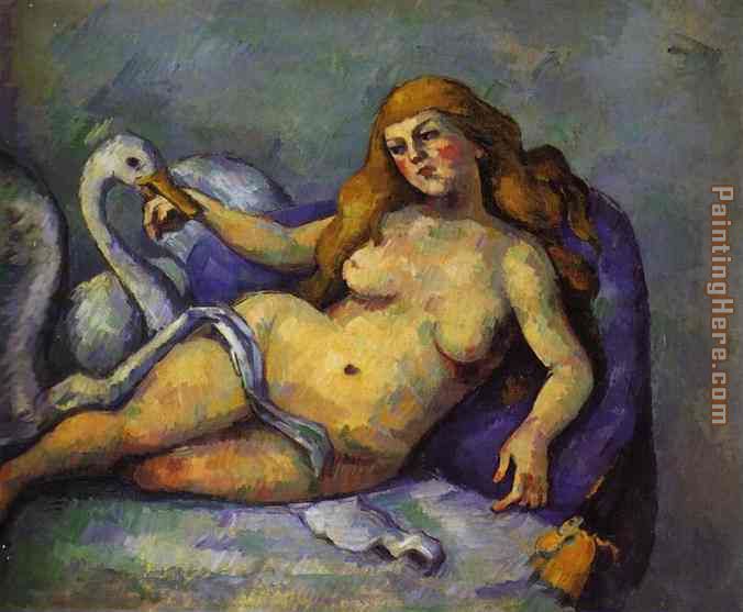 Leda with Swan painting - Paul Cezanne Leda with Swan art painting